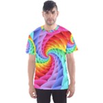 Psychedelic Rainbow Spiral Men s Sport Mesh Tee