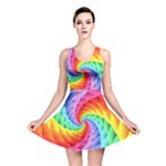 Psychedelic Rainbow Spiral Reversible Skater Dress