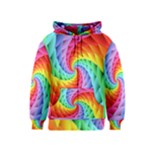 Psychedelic Rainbow Spiral Kids  Zipper Hoodie