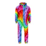 Psychedelic Rainbow Spiral Hooded Jumpsuit (Kids)