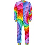 Psychedelic Rainbow Spiral OnePiece Jumpsuit (Men)