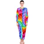 Psychedelic Rainbow Spiral OnePiece Jumpsuit (Ladies)