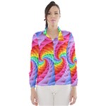 Psychedelic Rainbow Spiral Wind Breaker (Women)