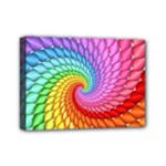 Psychedelic Rainbow Spiral Mini Canvas 7  x 5  (Stretched)