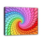 Psychedelic Rainbow Spiral Canvas 10  x 8  (Stretched)