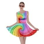 Psychedelic Rainbow Spiral Skater Dress