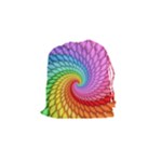 Psychedelic Rainbow Spiral Drawstring Pouch (Small)