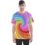 Psychedelic Rainbow Spiral Men s Sport Mesh Tee