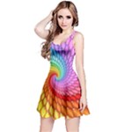 Psychedelic Rainbow Spiral Reversible Sleeveless Dress