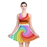 Psychedelic Rainbow Spiral Reversible Skater Dress