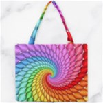 Psychedelic Rainbow Spiral Mini Tote Bag