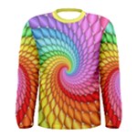 Psychedelic Rainbow Spiral Men s Long Sleeve Tee