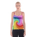 Psychedelic Rainbow Spiral Spaghetti Strap Top