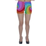 Psychedelic Rainbow Spiral Skinny Shorts