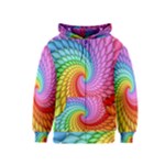 Psychedelic Rainbow Spiral Kids  Zipper Hoodie