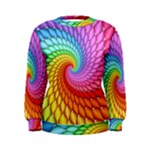 Psychedelic Rainbow Spiral Women s Sweatshirt