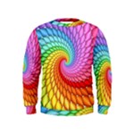 Psychedelic Rainbow Spiral Kids  Sweatshirt