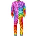 Psychedelic Rainbow Spiral OnePiece Jumpsuit (Men)