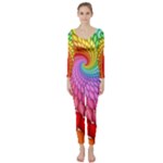 Psychedelic Rainbow Spiral Long Sleeve Catsuit