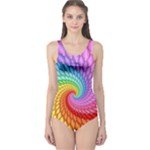 Psychedelic Rainbow Spiral One Piece Swimsuit