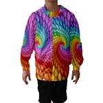 Psychedelic Rainbow Spiral Hooded Wind Breaker (Kids)