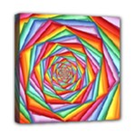 Psychedelic Rainbow Spiral Mini Canvas 8  x 8  (Stretched)