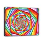 Psychedelic Rainbow Spiral Canvas 10  x 8  (Stretched)