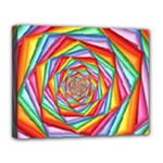 Psychedelic Rainbow Spiral Canvas 14  x 11  (Stretched)