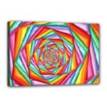 Psychedelic Rainbow Spiral Canvas 18  x 12  (Stretched)