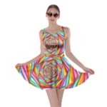 Psychedelic Rainbow Spiral Skater Dress