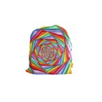 Psychedelic Rainbow Spiral Drawstring Pouch (Small)