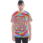 Psychedelic Rainbow Spiral Men s Sport Mesh Tee