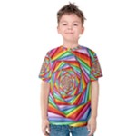 Psychedelic Rainbow Spiral Kid s Cotton Tee