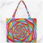 Psychedelic Rainbow Spiral Mini Tote Bag