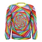 Psychedelic Rainbow Spiral Men s Long Sleeve Tee