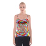 Psychedelic Rainbow Spiral Spaghetti Strap Top