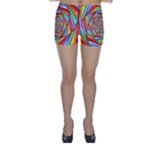 Psychedelic Rainbow Spiral Skinny Shorts