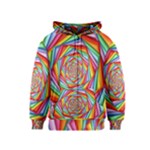 Psychedelic Rainbow Spiral Kids  Zipper Hoodie