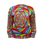 Psychedelic Rainbow Spiral Women s Sweatshirt