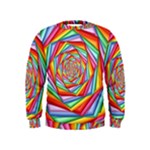 Psychedelic Rainbow Spiral Kids  Sweatshirt