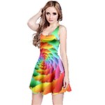 Psychedelic Rainbow Spiral Reversible Sleeveless Dress