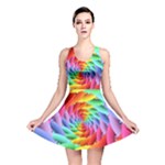 Psychedelic Rainbow Spiral Reversible Skater Dress