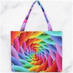 Psychedelic Rainbow Spiral Mini Tote Bag