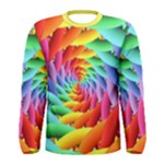 Psychedelic Rainbow Spiral Men s Long Sleeve Tee