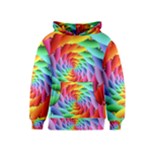 Psychedelic Rainbow Spiral Kids  Pullover Hoodie