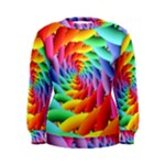 Psychedelic Rainbow Spiral Women s Sweatshirt