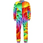 Psychedelic Rainbow Spiral OnePiece Jumpsuit (Men)