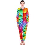 Psychedelic Rainbow Spiral OnePiece Jumpsuit (Ladies)