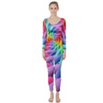 Psychedelic Rainbow Spiral Long Sleeve Catsuit