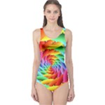 Psychedelic Rainbow Spiral One Piece Swimsuit